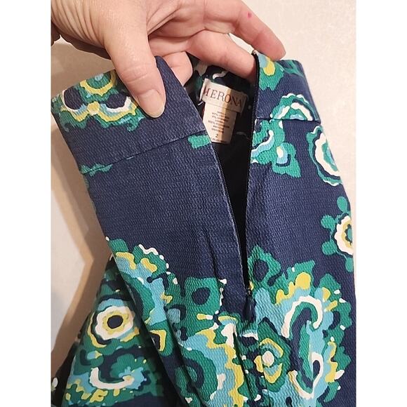 Merona Womens Above the Knee Pencil Skirt Lined sz 2 Navy Blue Side Zip - Picture 7 of 8